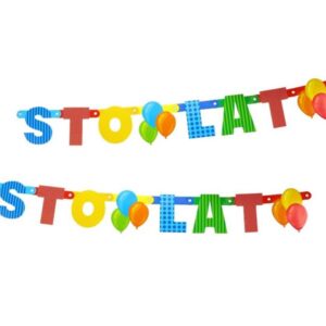 Baner Urodzinowy, Sto Lat, kolorowy, 150 cm