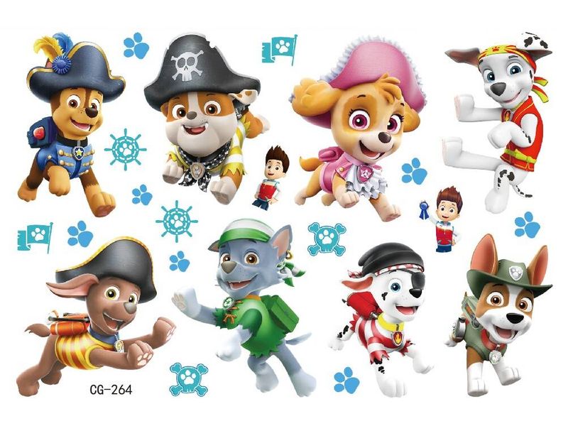 Tatuaże zmywalne, UA, CG264, Psi Patrol (Paw Patrol) ver. 2