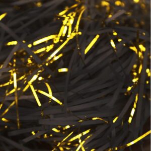 Wypełniacz dekoracyjny do prezentów, 20 g, czarno złoty