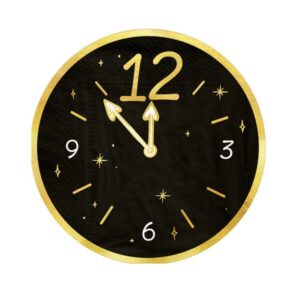 Serwetki, Happy New Year (Sylwester / Nowy Rok) - Zegary, 33 cm x 33 cm, 10 szt.