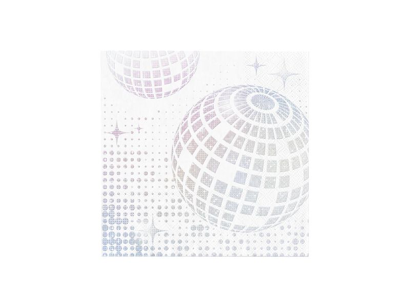 Serwetki, Silver Disco, 33 cm x 33 cm, 10 szt.