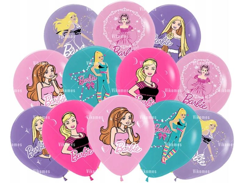 Zestaw balonów "Barbie", 12 cali, 12 szt.