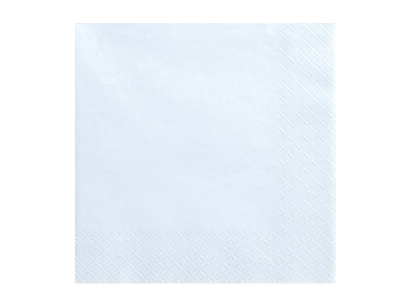 Serwetki 3-warstwowe, jasny błękitny, 33 cm x 33 cm, 20 szt. (PD)