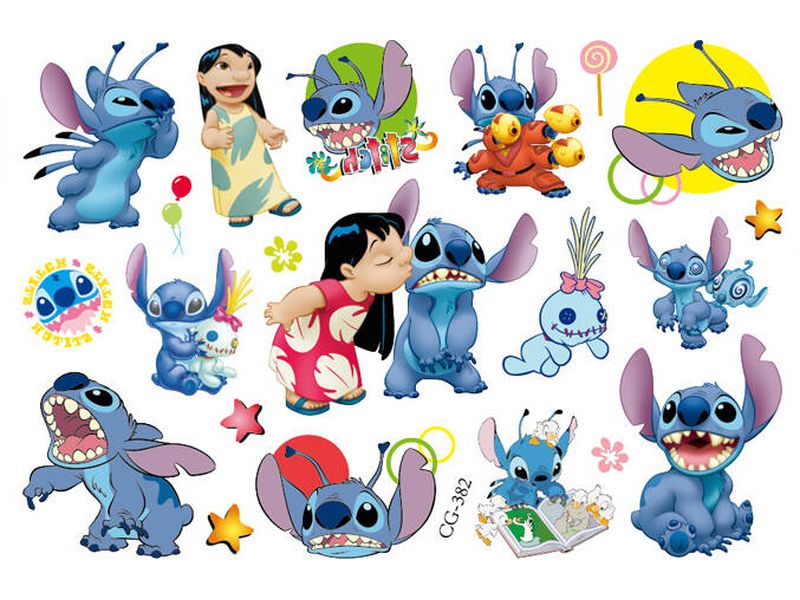 Tatuaże zmywalne, UA, CG382, Lilo i Stich ver. 2