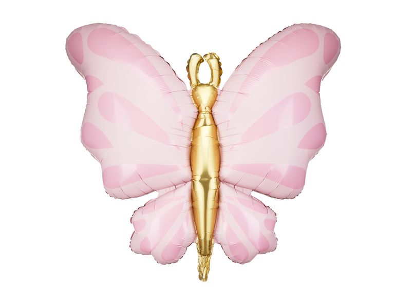 Balon foliowy "Motyl", różowy, 69 cm x 69 cm