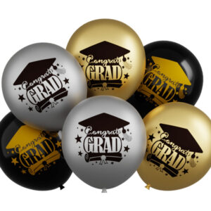 Zestaw balonów "Grad (Gratulacje)", 12 cali, 6 szt.