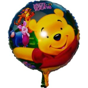 Balon foliowy „Kubuś Puchatek, okrągły”, 45 cm (18 cali)