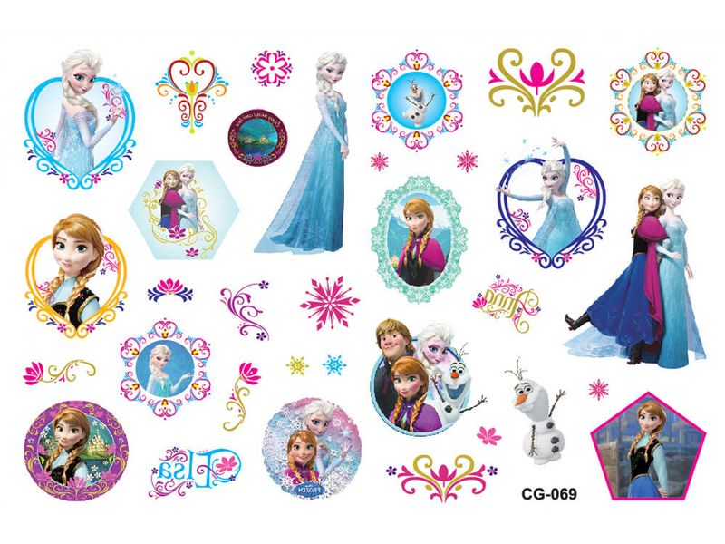 Tatuaże zmywalne, UA, CG069, Kraina Lodu (Frozen)