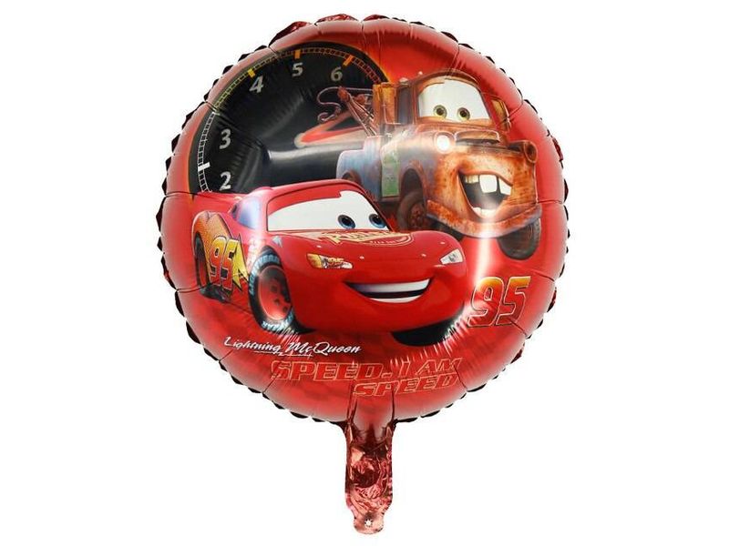 Balon foliowy "Auta (Cars) ze Złomkiem", czarny, 45 cm (18 cali)