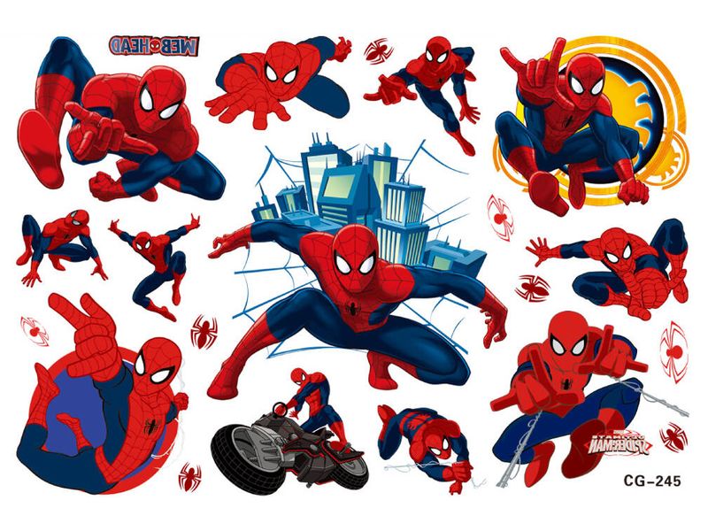 Tatuaże zmywalne, UA, CG245, Spiderman