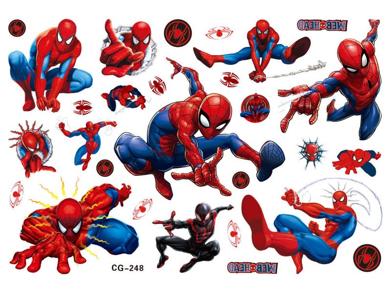 Tatuaże zmywalne, UA, CG248, Spiderman