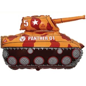 Balon foliowy "Czołg", brązowy, 24 cale