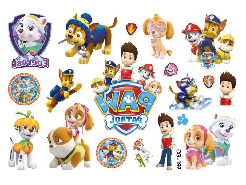 Tatuaże zmywalne, UA, CG192, Psi Patrol (Paw Patrol)