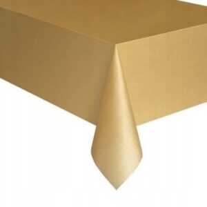 Obrus foliowy, złoty (matowy), 137 cm x 274 cm