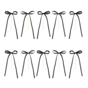 Topper na tort, Kokardki, DIV, czarny, 10 szt.