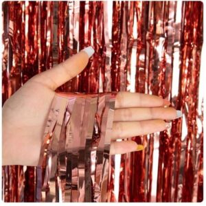 Kurtyna imprezowa, różowo złota, 100 cm x 200 cm