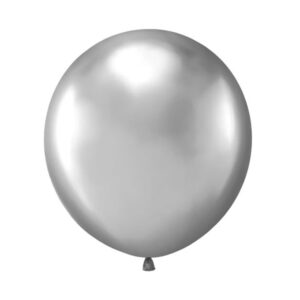 Balon lateksowy, pastelowy, srebrny (chrom) VP, 18 cali (45 cm), 2 szt.