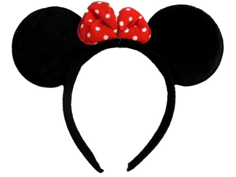 Opaska na głowę, Myszka Mickey, czarna z czerwoną kokardką