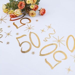 Bieżnik urodzinowy na stół, 50 lat, złoty, 275 cm x 28 cm