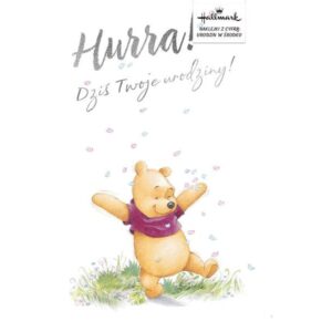 Karnet / Kartka "Urodziny (Kubuś Puchatek - wymienne cyfry)", DHS-029