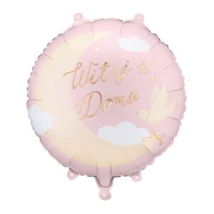 Balon foliowy „Witaj w Domu”, jasno różowy 35 cm (14 cali)
