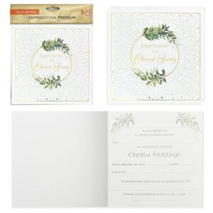Zaproszenia na urodziny, Chrzest Święty (PMZ-097), 5 szt.