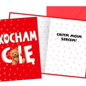 Karnet / Kartka "Walentynki (miś)", PR-574