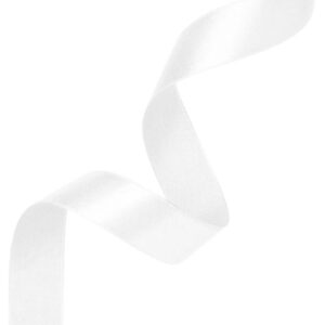 Wstążka satynowa, 25 mm, 23 m, biały